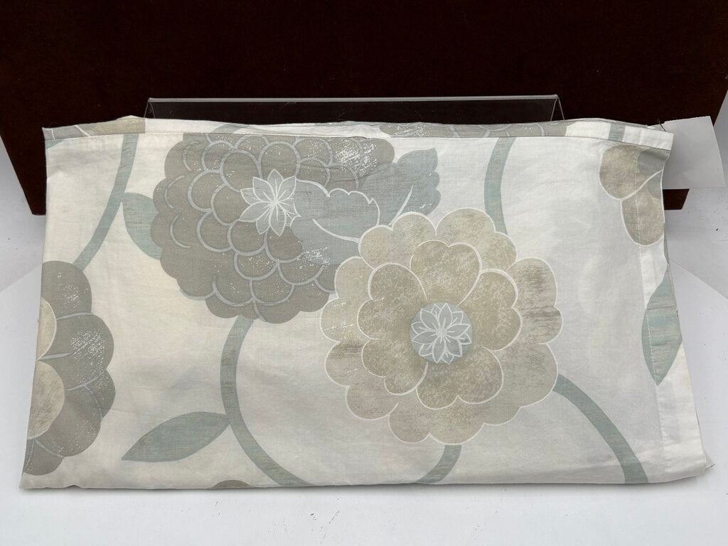 Nancy Koltes Pale Green Floral Print Pillow Case