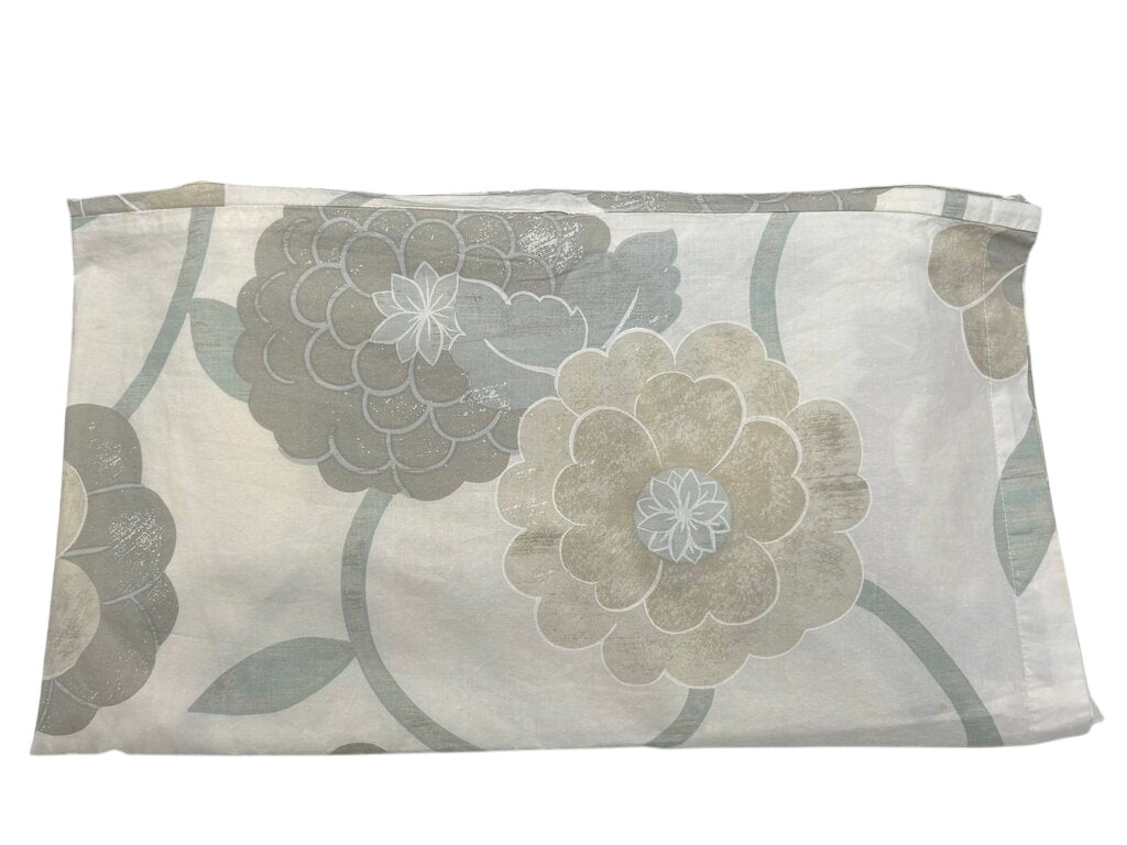 Nancy Koltes Pale Green Floral Print Pillow Case by Miss Daisy's Consignment & Auction House