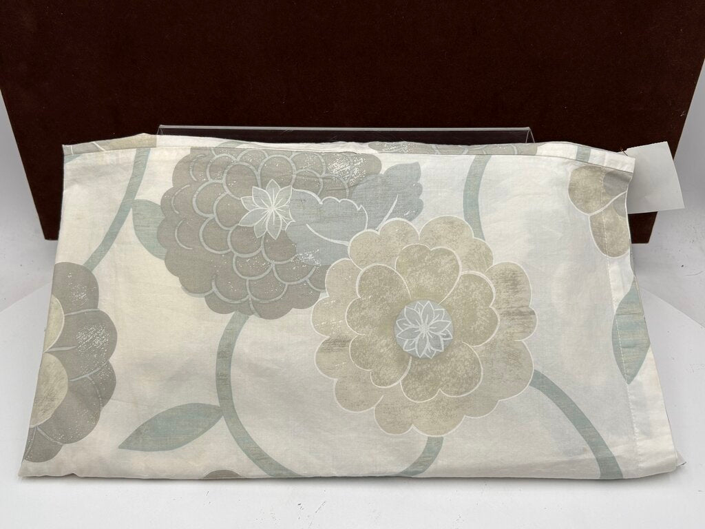 Nancy Koltes Pale Green Floral Print Pillow Case