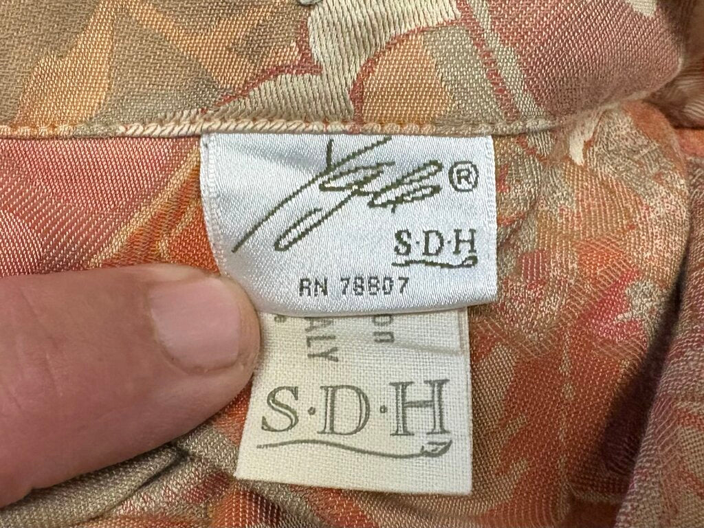 Ygle S.D.H Italy Rust Hibiscus Floral Print Pillow Shams (PAIR)