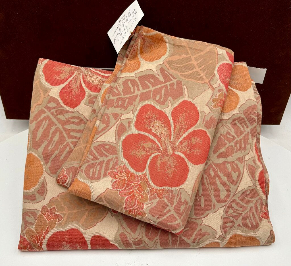Ygle S.D.H Italy Rust Hibiscus Floral Print Pillow Shams (PAIR)