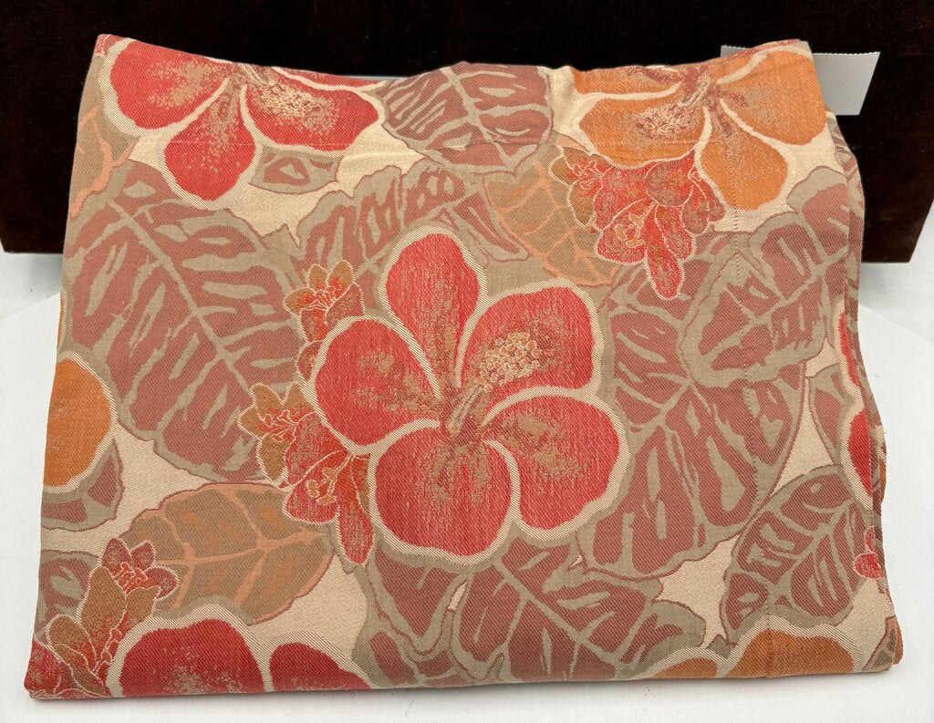Ygle S.D.H Italy Rust Hibiscus Floral Print Pillow Shams (PAIR)