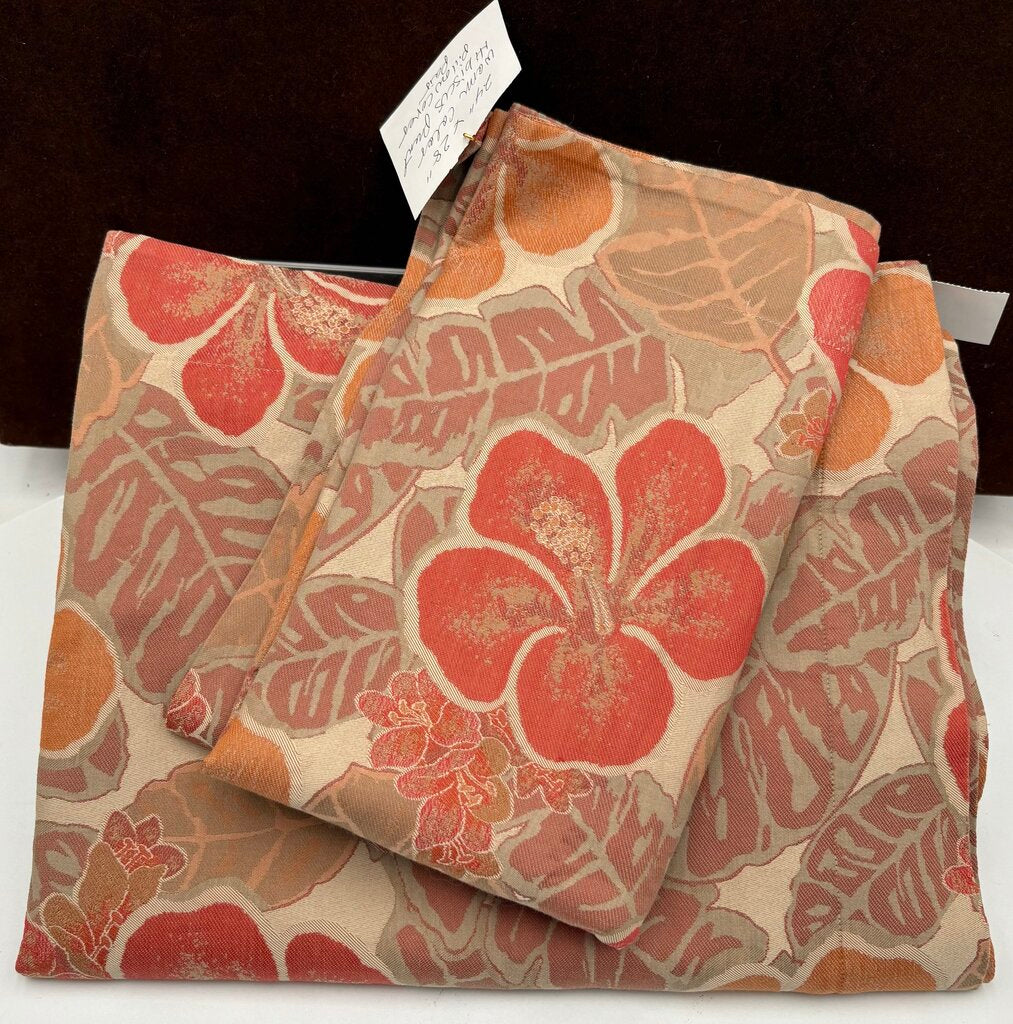 Ygle S.D.H Italy Rust Hibiscus Floral Print Pillow Shams (PAIR)