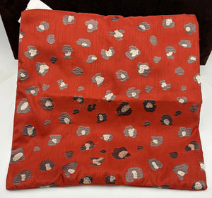 Custom Pillow Cover P.Kaufmann "Fierce Cayenne" with Embroidered Cheetah Print