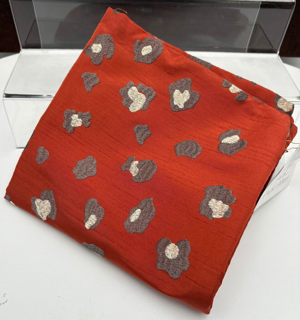 Custom Pillow Cover P.Kaufmann "Fierce Cayenne" with Embroidered Cheetah Print