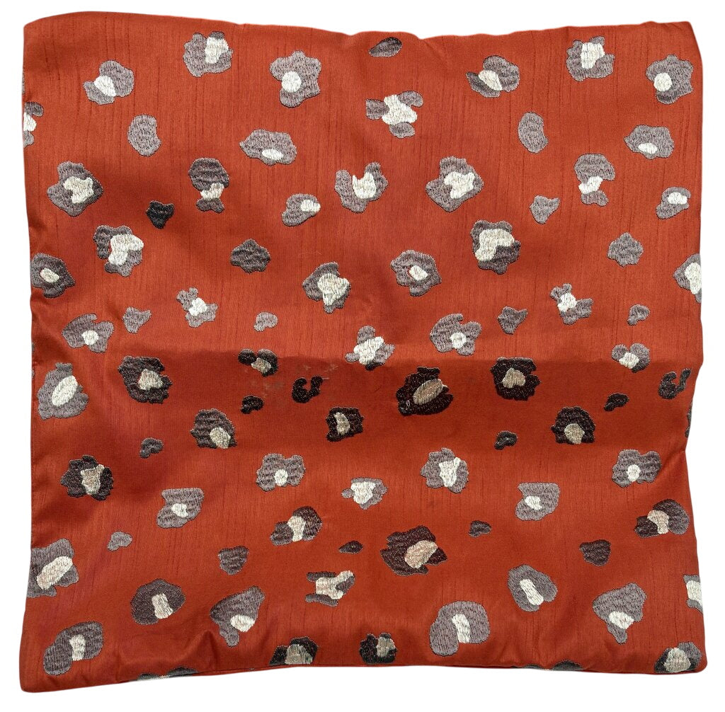Custom Pillow Cover P.Kaufmann "Fierce Cayenne" with Embroidered Cheetah Print by Miss Daisy's Consignment & Auction House