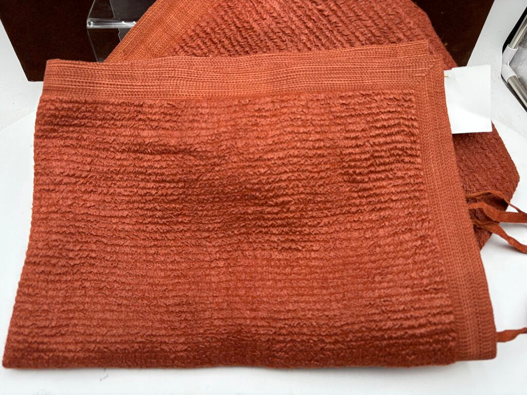 Custom Silk Rust Textured Trimmed Pillow Shams (PAIR)