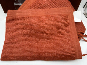 Custom Silk Rust Textured Trimmed Pillow Shams (PAIR)