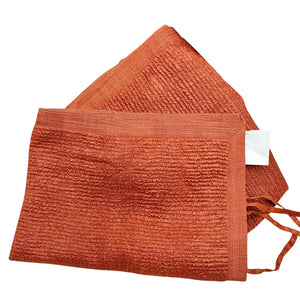 Custom Silk Rust Textured Trimmed Pillow Shams (PAIR) by Miss Daisy's Consignment & Auction House