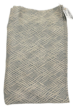 S.D.H. Italy Cotton & Silk Charcoal Gray & Cream Geometric Line Square Print Pillow Sham by Miss Daisy's Consignment & Auction House