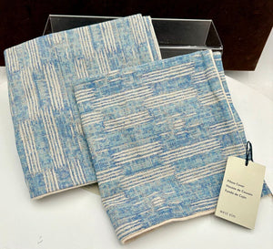 West Elm Cotton Checkered Ikat Marina Blue Pillow Covers (PAIR)