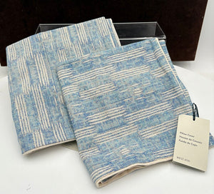 West Elm Cotton Checkered Ikat Marina Blue Pillow Covers (PAIR)