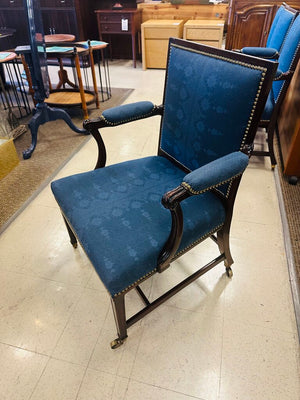 Blue Nailhead Stud Dining Chairs (4 standard + 2 captain)