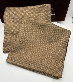 Custom Linen Bronze Basket Weave Pattern Pillow Cover