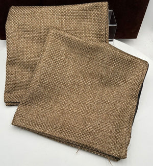 Custom Linen Bronze Basket Weave Pattern Pillow Cover