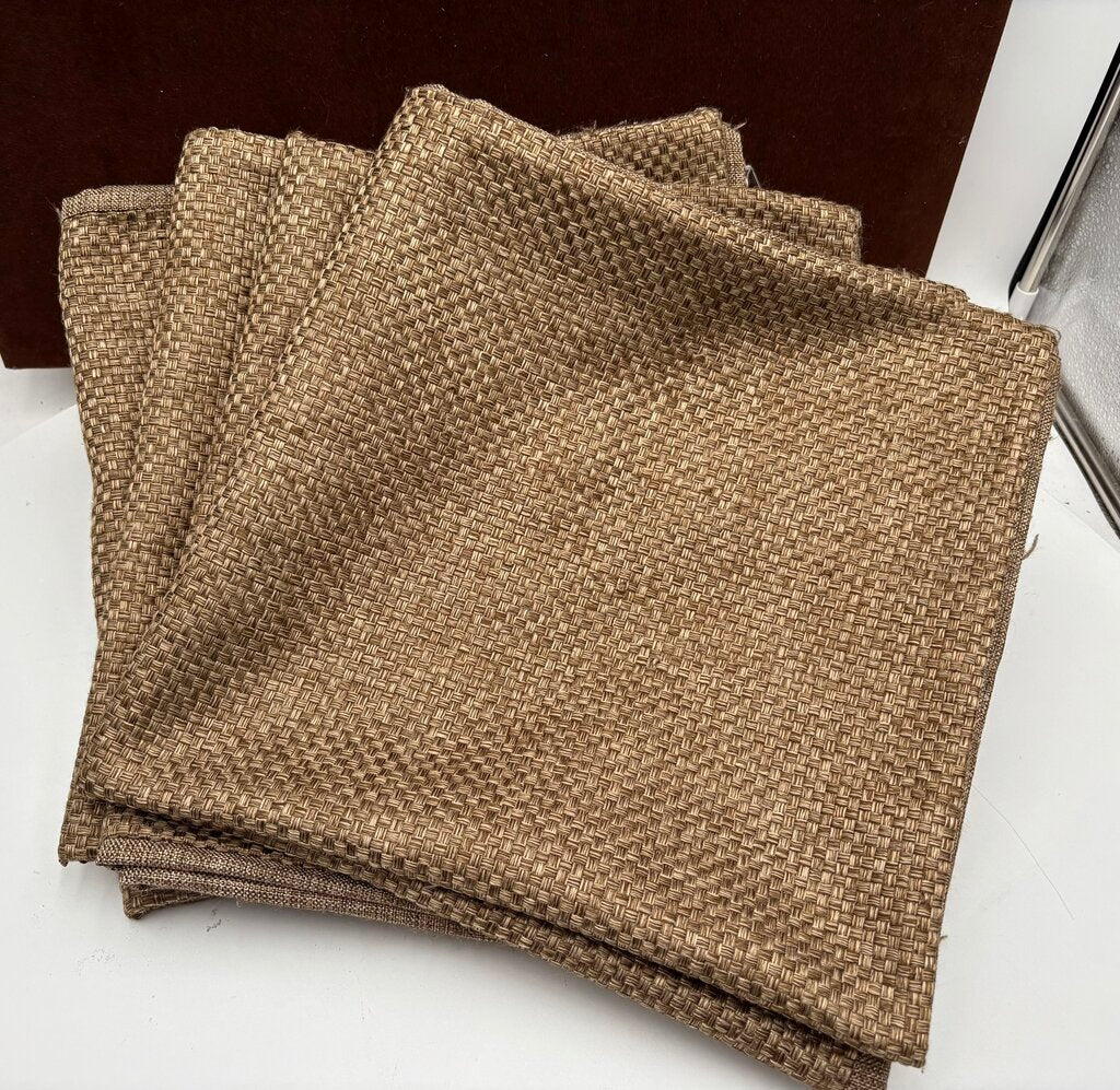 Custom Linen Bronze Basket Weave Pattern Euro Pillow Sham