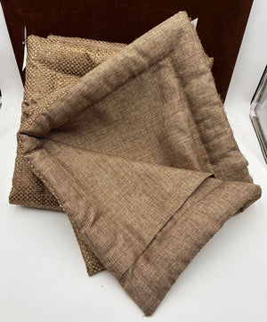 Custom Linen Bronze Basket Weave Pattern Quilted Edge Large Pillow Sham
