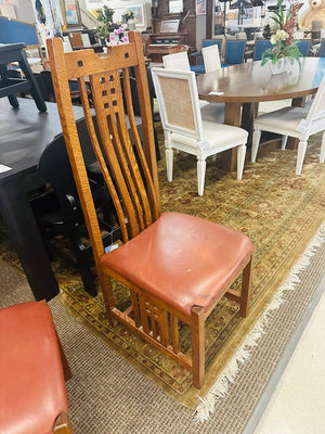 Mission Arts & Crafts Style Oak Chairs (pair)