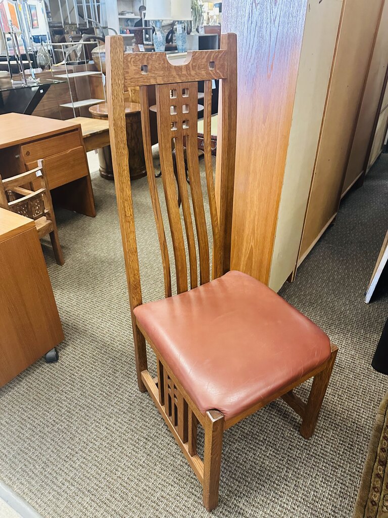 Mission Arts & Crafts Style Oak Chairs (pair)