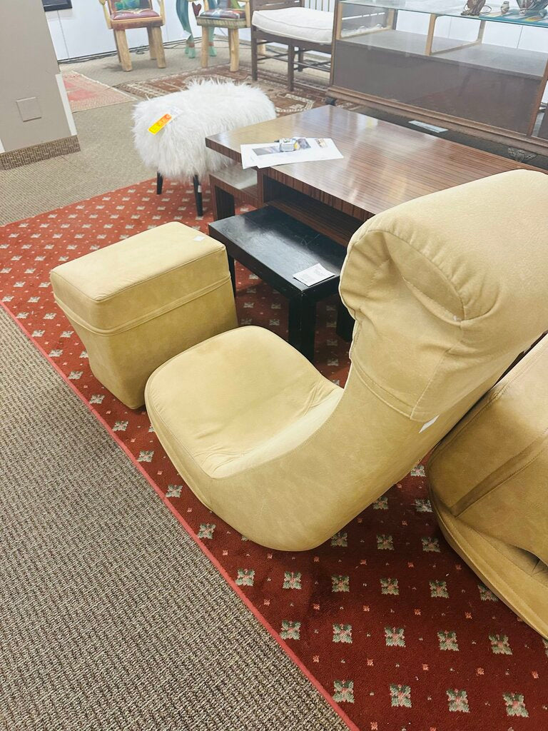 SPA Vibrating Lounge Chair With Ottoman