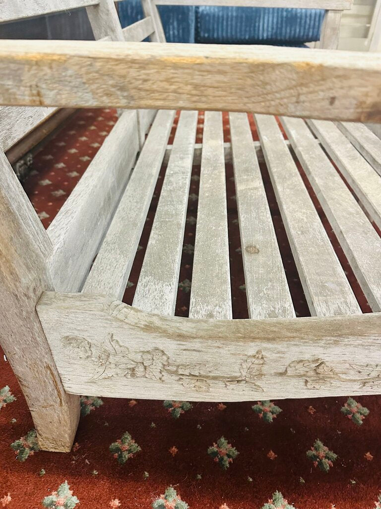 Kingsley Bate Carved Settee 59" W.