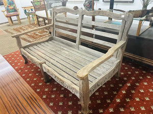 Kingsley Bate Carved Settee 59" W.