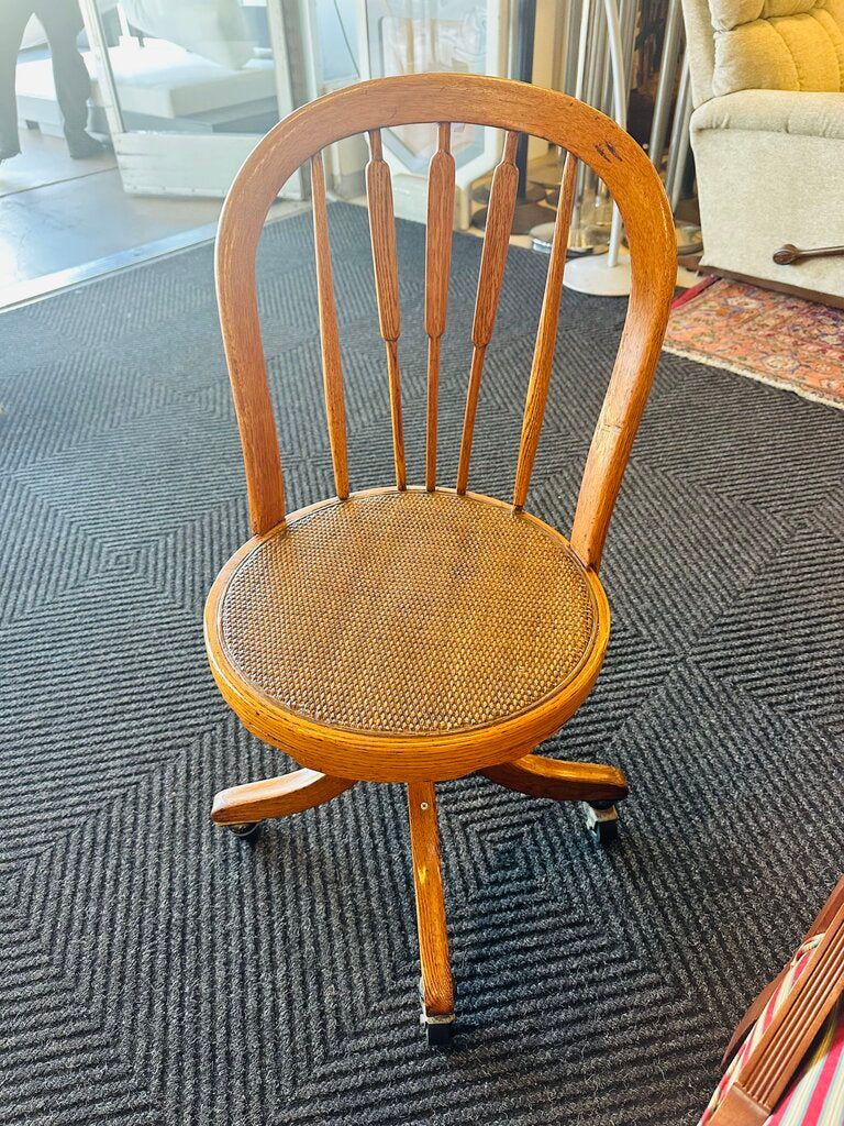 Antique Swivel Chair w/ Casters