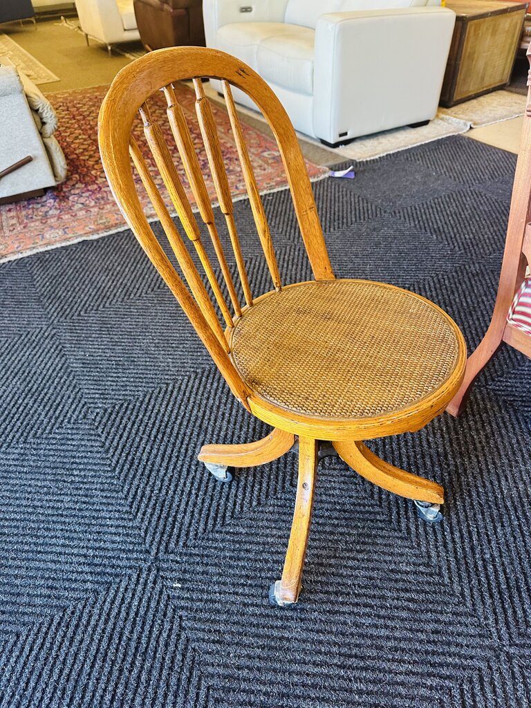 Antique Swivel Chair w/ Casters