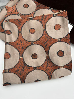 Ann Gish Polyester Contemporary Bronze & Taupe Pillow Cover Set (2Pcs)