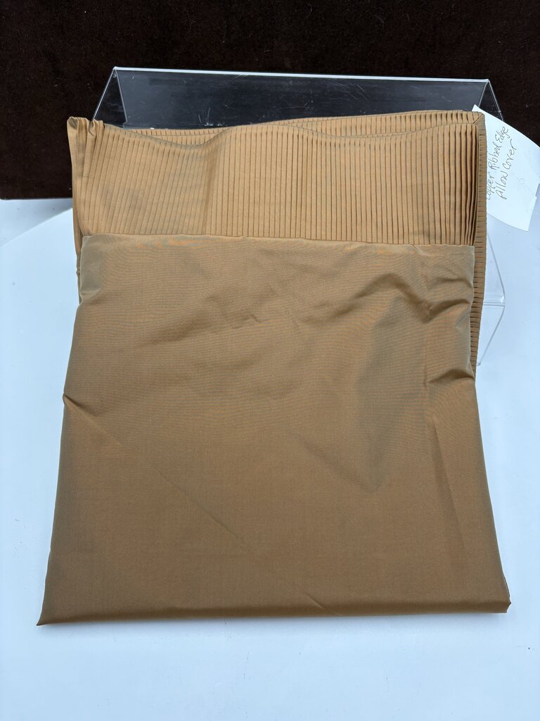 Ann Gish Polyester Copper Ribbed Edge Pillow Cover