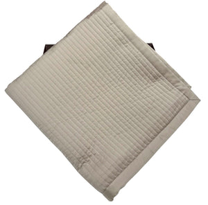 Ann Gish Art of Home Taupe Quilted Ribbed Pillow Cover by Miss Daisy's Consignment & Auction House