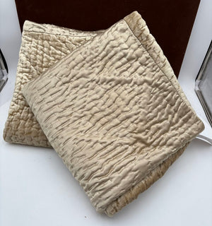 Custom Golden Plush Quilted Pillow Cover
