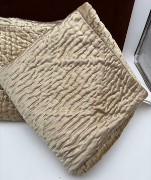 Custom Golden Plush Quilted Pillow Cover