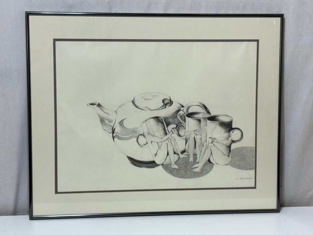 Patricia Spencer "Friends" Pencil Drawing 1998