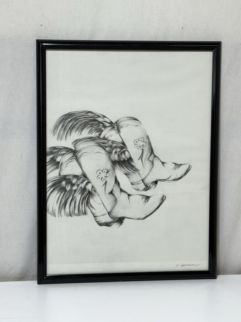 Patricia Spencer "Angel Feet" Pencil Drawing