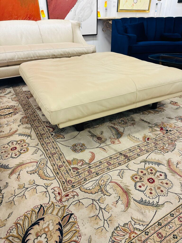 Square Leather Ottoman / Coffee Table Cost $1393(54x 54)