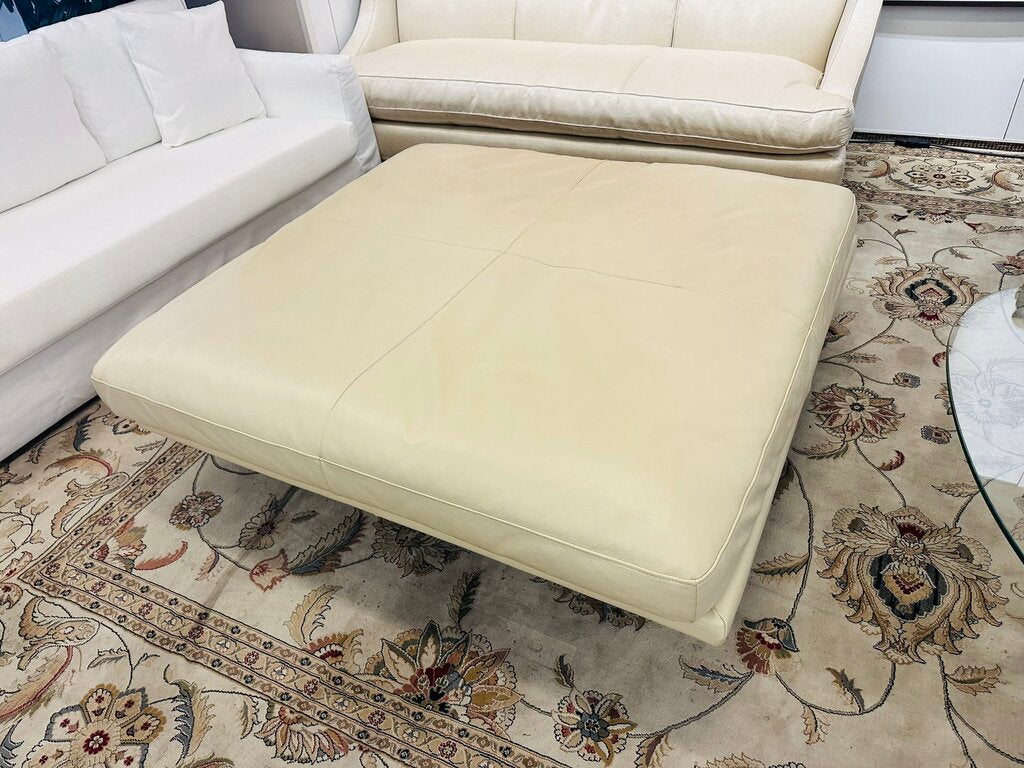 Square Leather Ottoman / Coffee Table Cost $1393(54x 54)