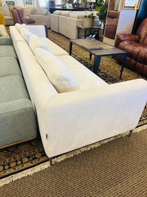 Custom 2 Piece Sofa With Dellarobbia Fabric Cost $3392 (136" W.)