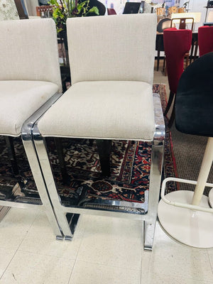 Tayler Coggin Milo Baughman Chrome Barstools (set of 4)