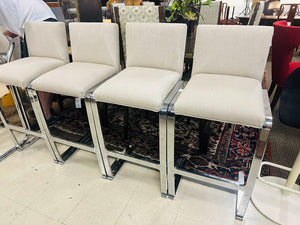 Tayler Coggin Milo Baughman Chrome Barstools (set of 4)