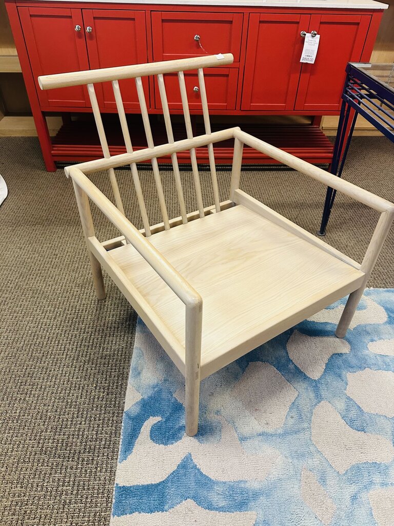 Oak Lounge Chairs- Nude (pair) no cushions