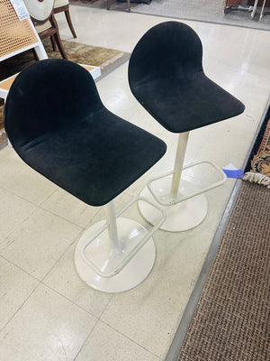 Donati Guzzini for Stilglass C.1970 Dry Bar + 2 Barstools (52x22x37 to 79)