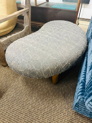 Upholstered Kidney Shape Ottoman 48x26x14