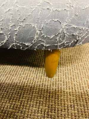 Upholstered Kidney Shape Ottoman 48x26x14
