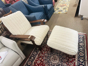 Mid Century Chair With Ottoman