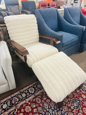 Mid Century Chair With Ottoman