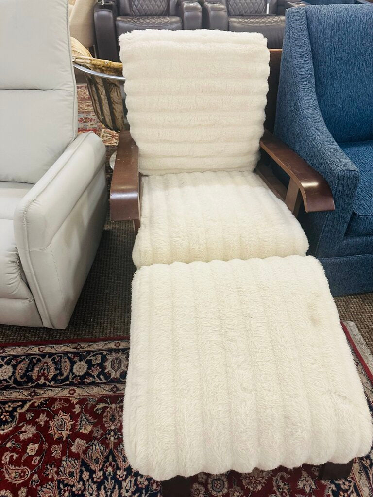 Mid Century Chair With Ottoman