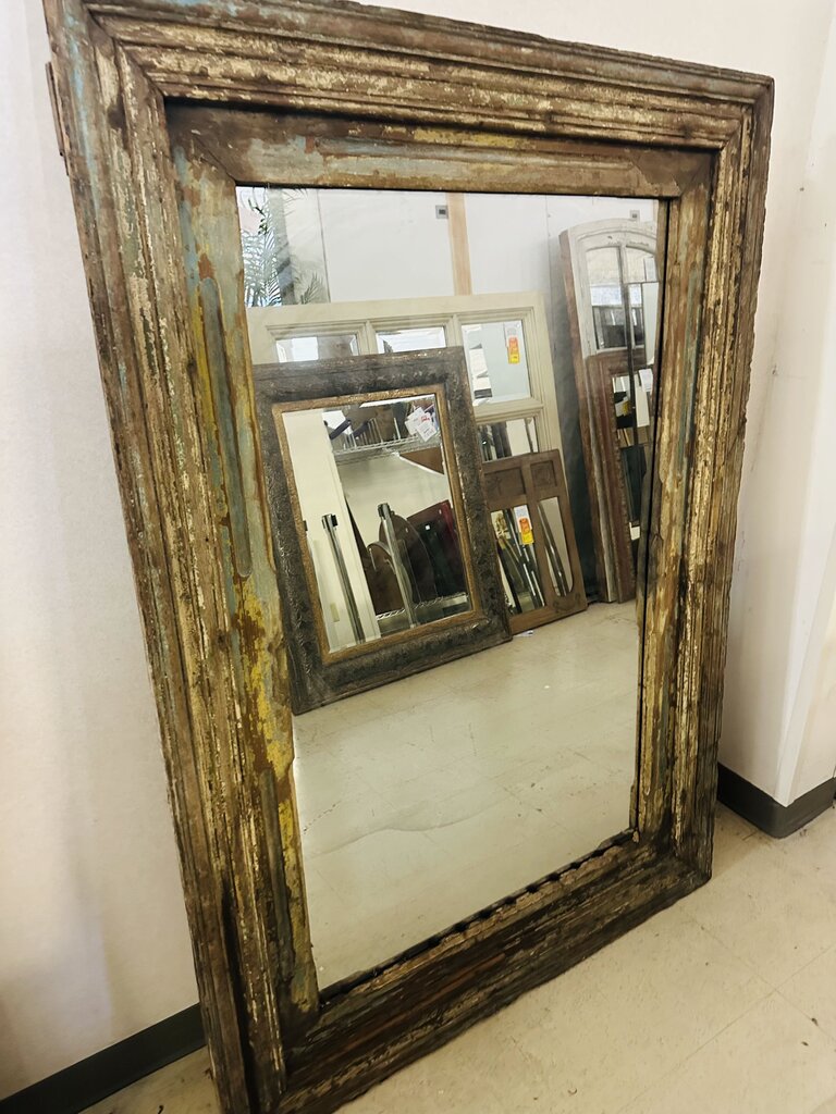 Antique Wood Frame Mirror 46x67