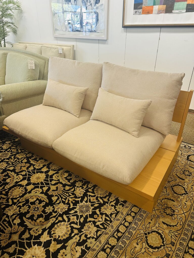 Modern Wooden Storage Sofa Orig $1200 (68" W)
