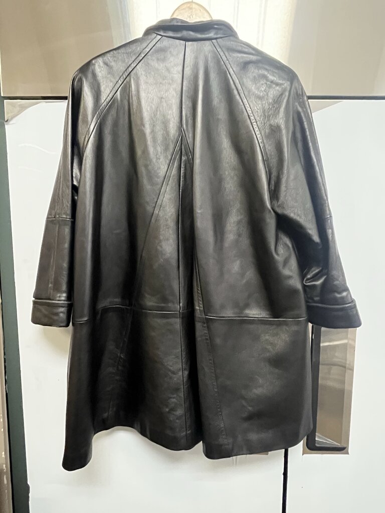Vintage Pell' Italia Leather Swing Coat M
